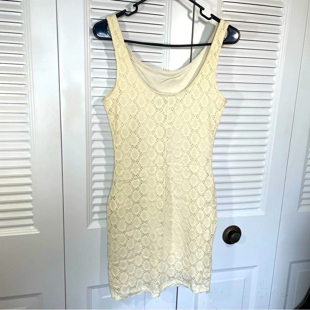 Ivory Lace Bodycon Dress | Vintage - Picture 4 of 5
